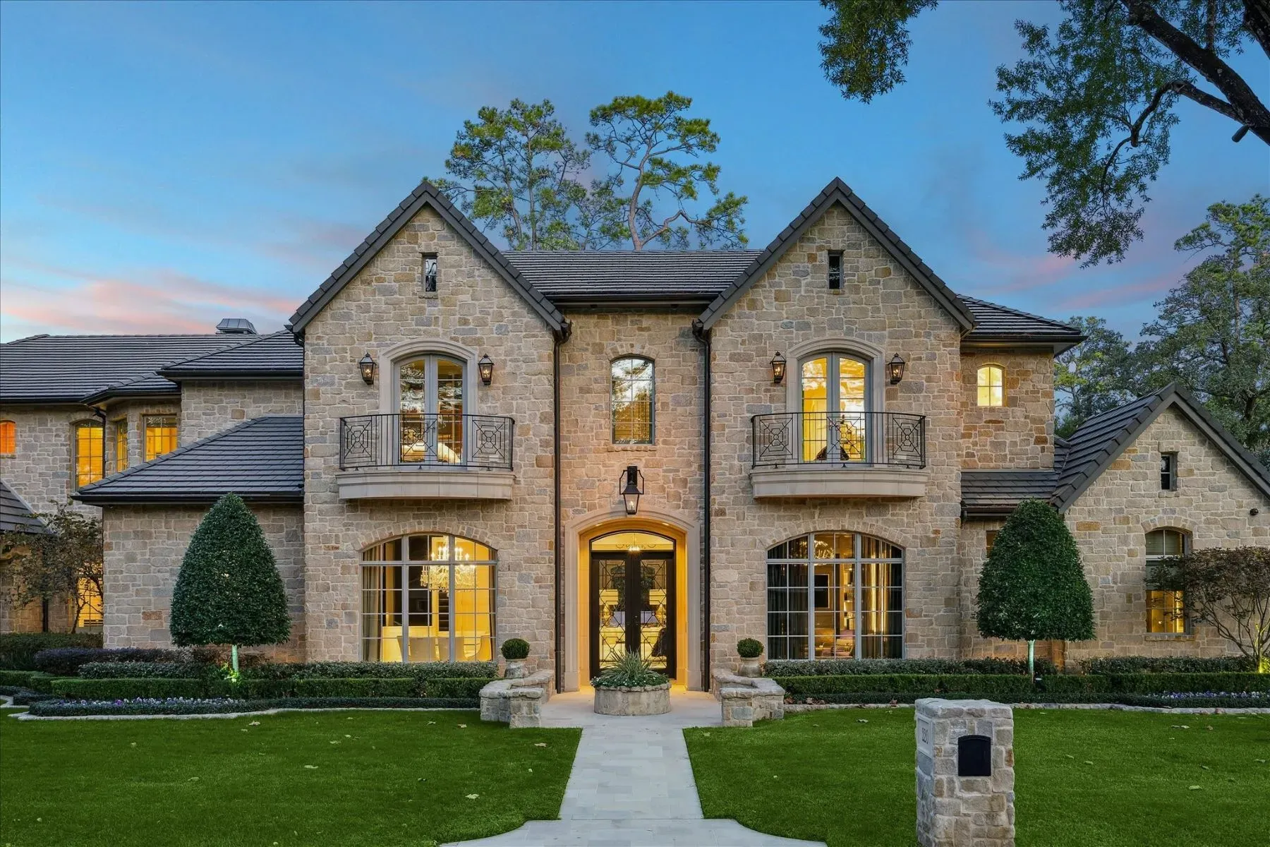 A completed Marvel Developers residential project at dusk